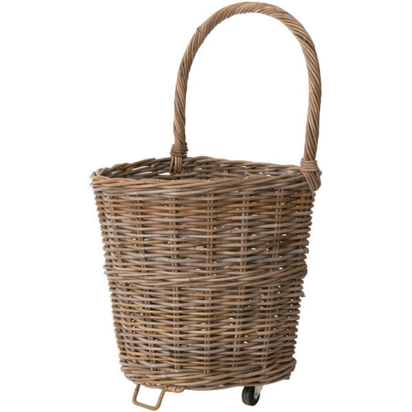 Punutud korv ratastel 52x43x h87cm