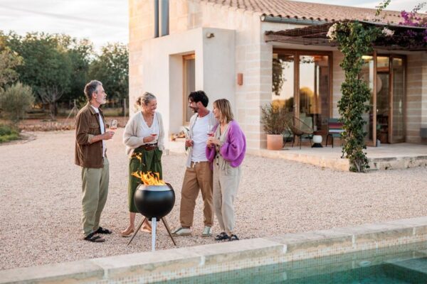 Lõkkealus Moon 45 kõrge hõbedane