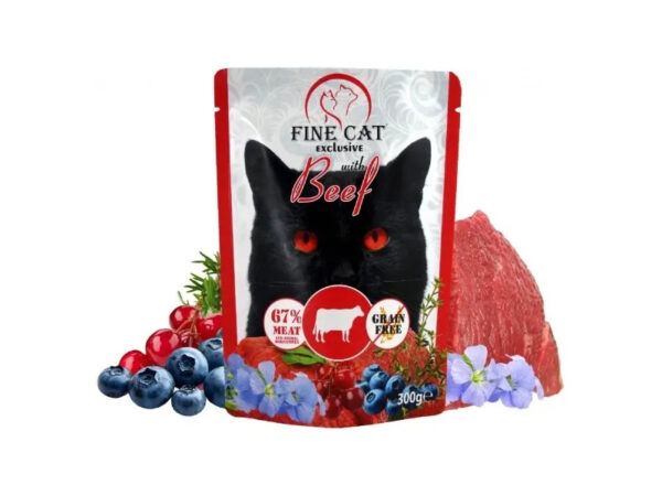 Fine Cat mägtoit kassile veise, mustikate ja jõhvikatega 300g