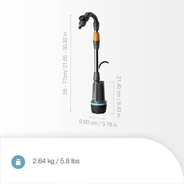 Gardena tünnipump akuga 2600 Comf 18V P4A komplekt