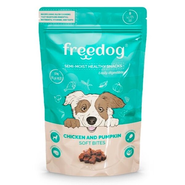 Freedog maiustus koerale semi-moist kana/kõrvits 100g