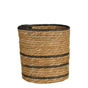 Punutud korv Rachel FSC Ø19x h19cm must