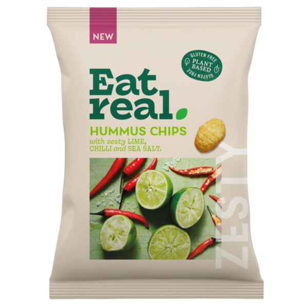 Eat Real hummusekrõpsud tšilli. laimi ja meresoolaga 110g