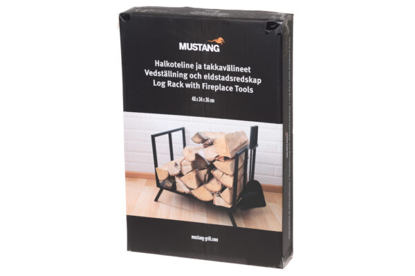 Kaminapuudehoidja Mustang tööriistadega