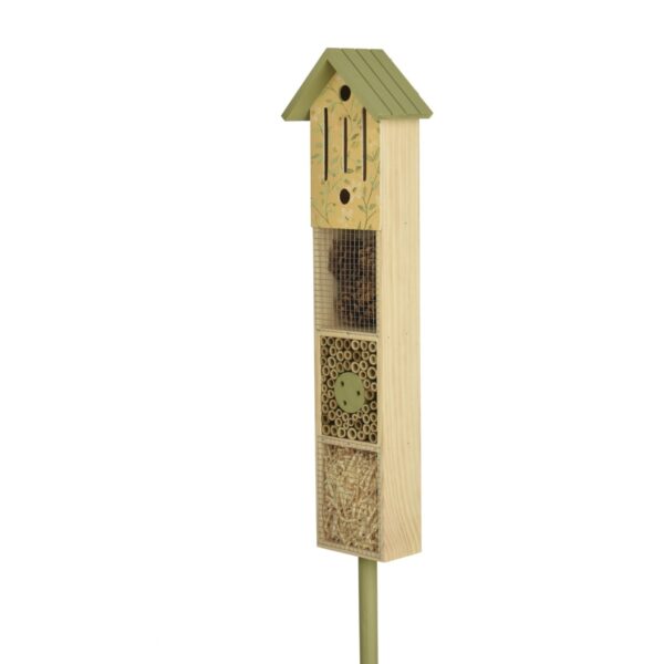Putukahotell puidust jalal 14x9x h90cm värvivalik 1tk