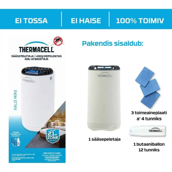 ThermaCell sääsepeletaja Halo Mini Citridiol valge
