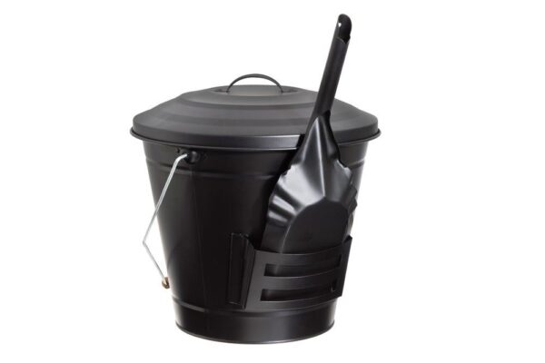 Tuhaämber labidaga must 12,5L
