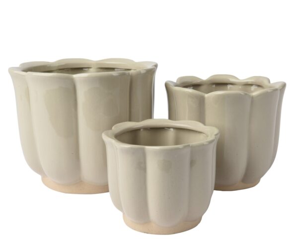 Lillepott Ø14,2x h12,2cm beež