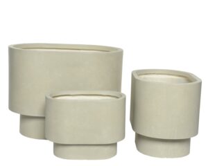 Õuepott Alexis 42x27x h31cm helehall