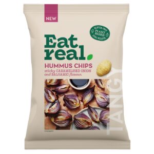 Eat Real hummusekrõpsud karamelliseeritud sibula ja palsamiäädikaga 110g