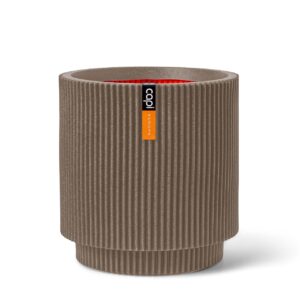 Õuepott Groove silinder NL Ø44x h46 beež