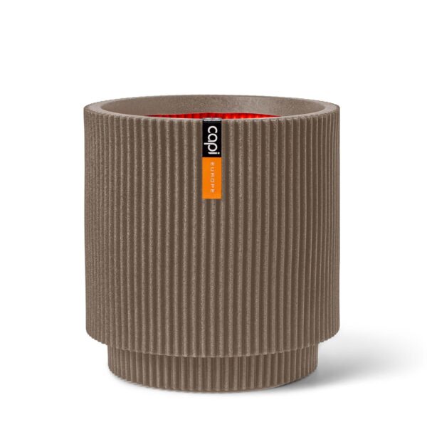 Õuepott Groove silinder NL Ø44x h46 beež