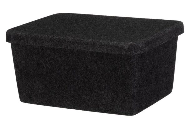 Hoiukorv Candy vildist kaanega tumehall 32x24x h16cm