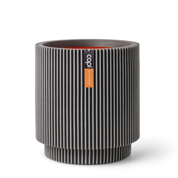 Õuepott Groove silinder NL Ø44x h46 antratsiit