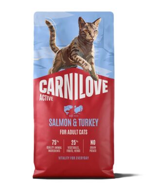 Carnilove kuivtoit kassile Active Salmon & Turkey 2kg