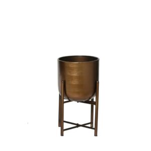 Lillepott jalgadel Decoris Ø19,5x h33cm pruun
