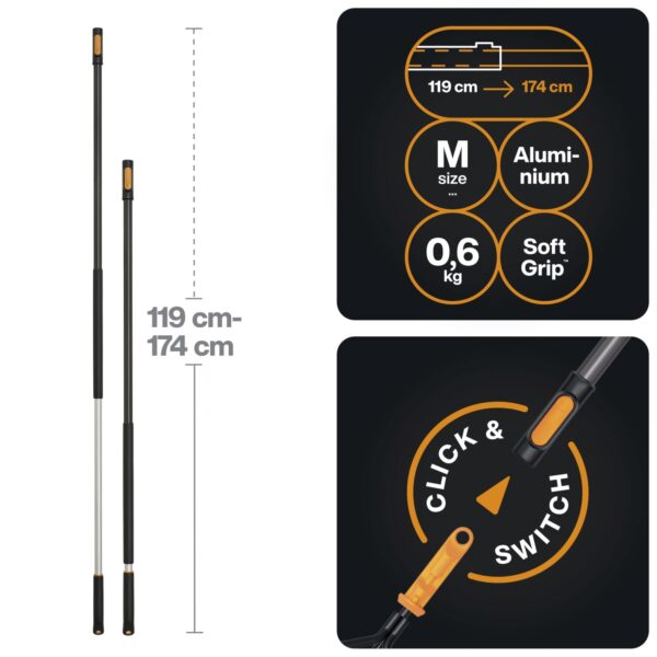 Fiskars teleskoopvars OneClick M 1,2-1,7m