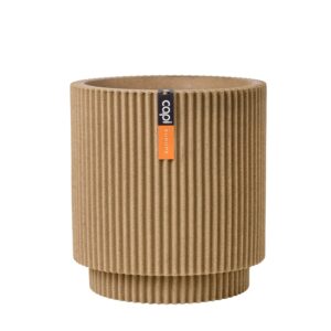 Õuepott Groove silinder NL Ø44x h46 kreem