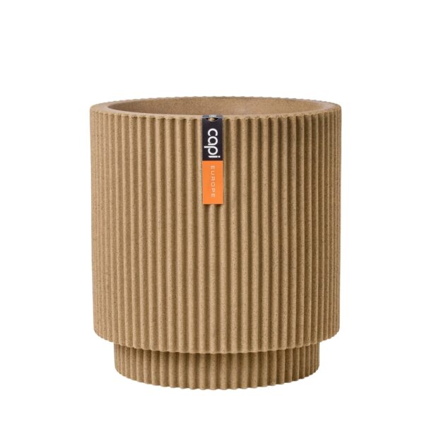 Õuepott Groove silinder NL Ø44x h46 kreem
