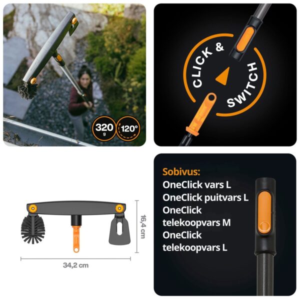 Fiskars vihmaveerennide puhastaja OneClick
