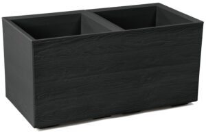 Lillekast ratastel Karo 80x40x h40cm 72L must