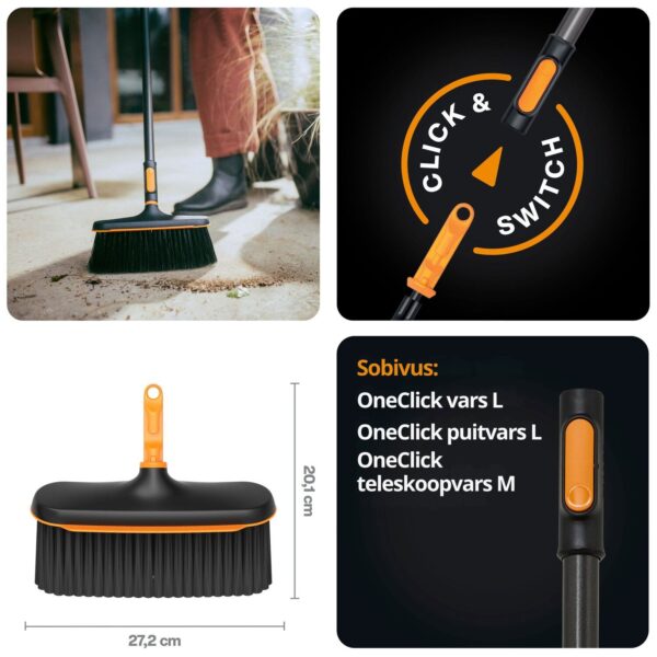Fiskars õuehari OneClick laius 27cm