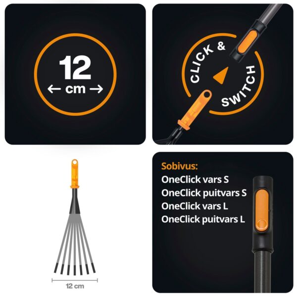 Fiskars lillepeenra reha OneClick laius 12cm