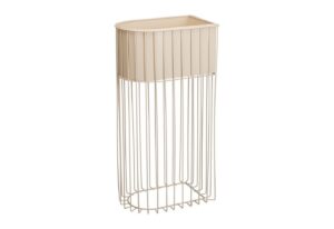 Lillepostament metall 30x20x h60cm beež