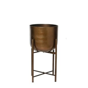 Lillepott jalgadel Decoris Ø24xh h44cm pruun