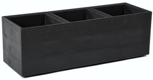 Lillekast ratastel Karo 90x30x h30cm 39L must
