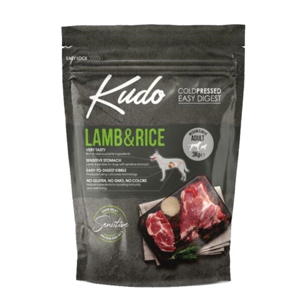 Kudo külmpressitud kuivtoit väikesele koerale Lamb & Rice 3kg