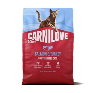 Carnilove kuivtoit kassile Active Salmon & Turkey Adult Sterilised 2kg