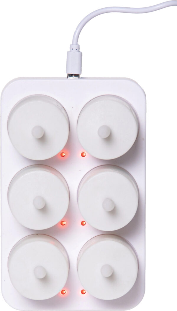 LED küünlad laadijaga 4x6cm 6tk