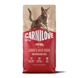 Carnilove kuivtoit kassile Active Lamb & Wild Boar Adult Sterilised 2kg