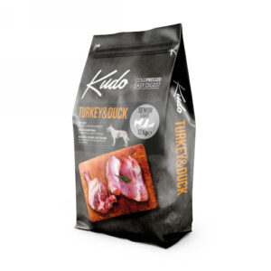 Kudo külmpressitud kuivtoit vanemale või ülekaalulisele koerale Turkey & Duck 12kg