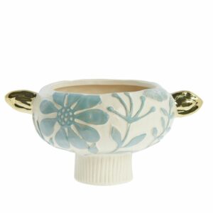 Lillepott Valentina 30x22x h14,5cm valge/roheline