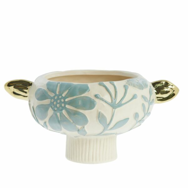 Lillepott Valentina 30x22x h14,5cm valge/roheline