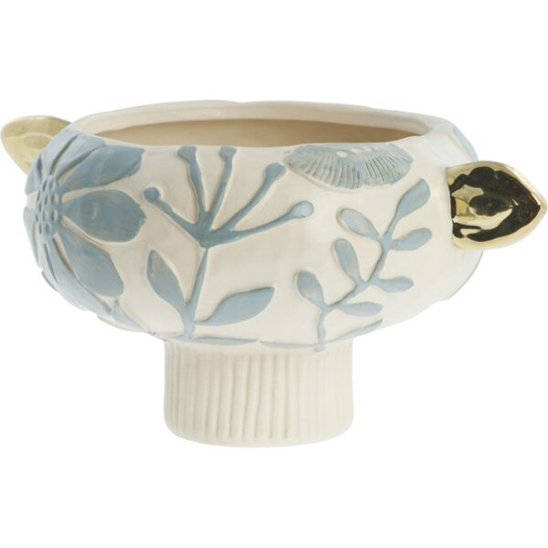 Lillepott Valentina 30x22x h14,5cm valge/roheline