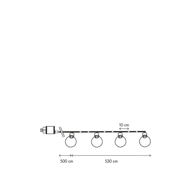 Valguskett 60LED IP44 5,3m