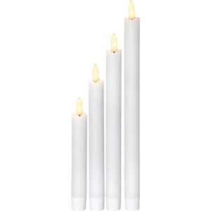 LED pikad küünlad valge 4tk