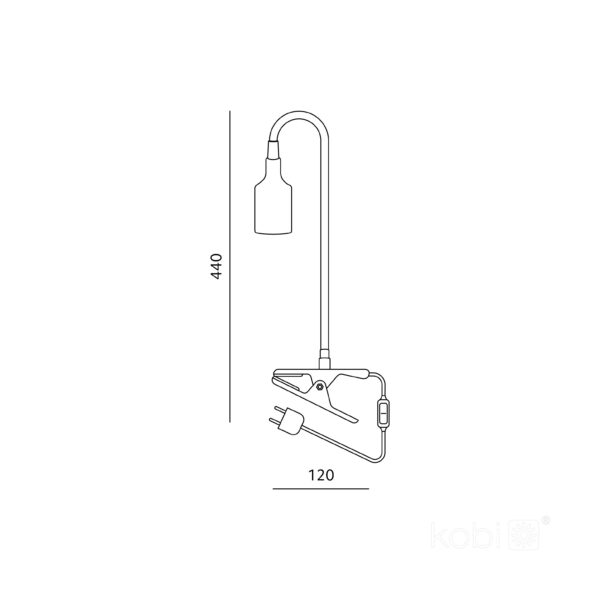 Taimelamp Kobi Planty clip E27 valge