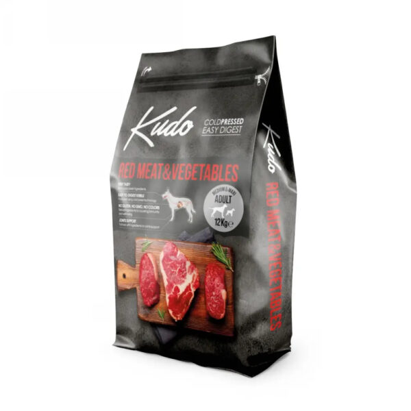 Kudo külmpressitud kuivtoit koerale Red Meat & Vegetables 12kg
