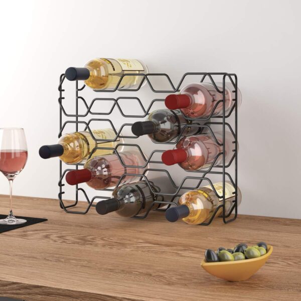Veiniriiul Hexagon must 15'le pudelile 43x12x h34cm