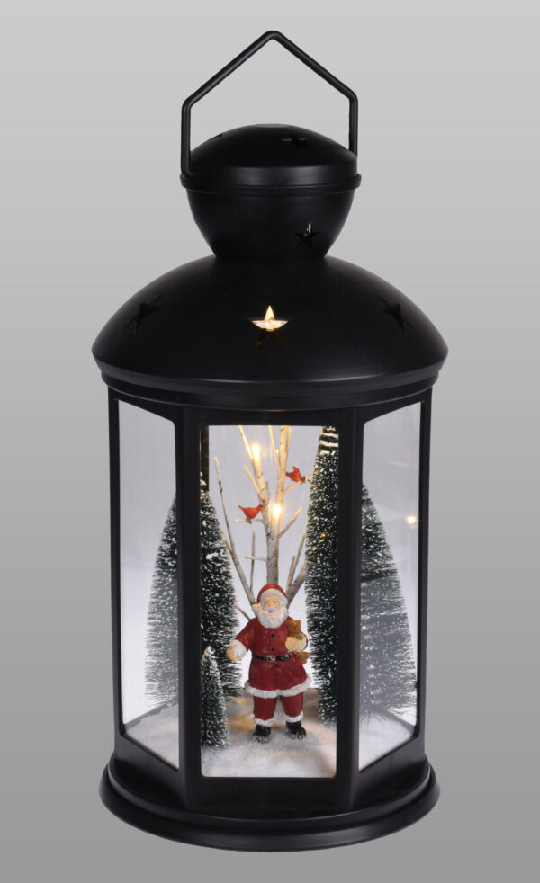 LED-valgustusega Jõululatern kaleidoskoobiefektiga must 43 cm, erinevad 1tk