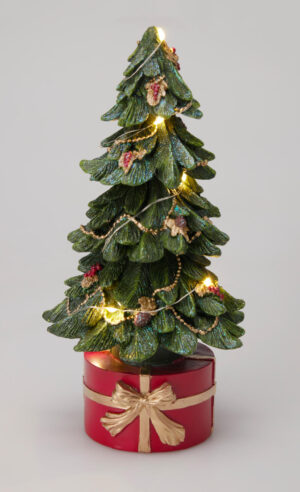 LED-valgustusega dekoratiivne jõulukuusk 27,5 cm, 10 LED
