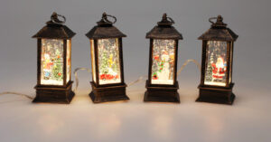 LED-valgustusega latern kuldne 13 cm, erinevad 1tk