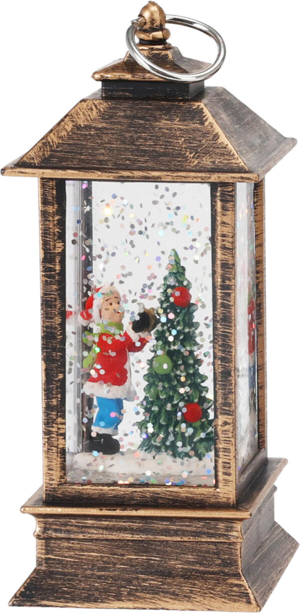 LED-valgustusega latern kuldne 13 cm, erinevad 1tk