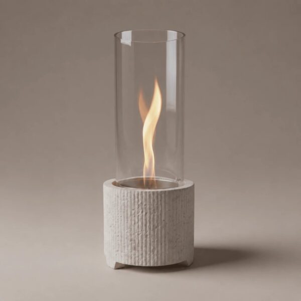 Tenderflame Glow Cycloflame lauakamin valge Ø10x h38cm