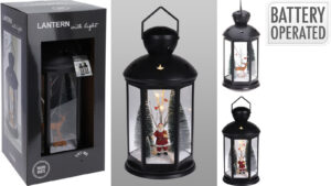 LED-valgustusega Jõululatern kaleidoskoobiefektiga must 43 cm, erinevad 1tk