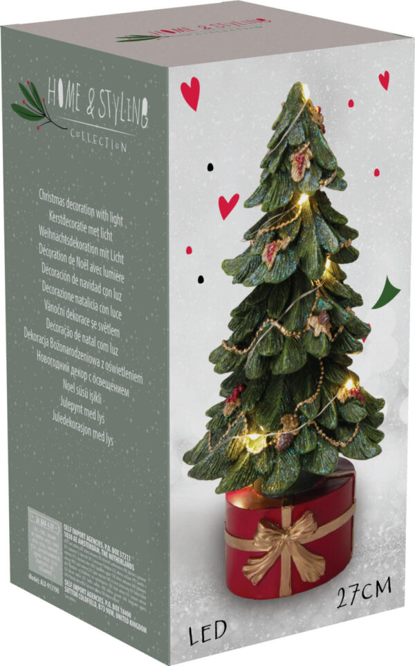 LED-valgustusega dekoratiivne jõulukuusk 27,5 cm, 10 LED